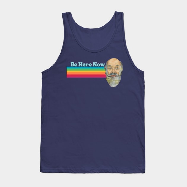 Ram Dass Be Here Now Rainbow (light) Tank Top by karenpaytonart